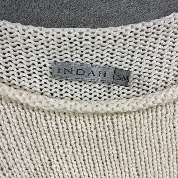 Indah Fringe Tunic Top Sweater Hand Knit Bohemian Western Womens Sz S/M - Picture 3 of 10